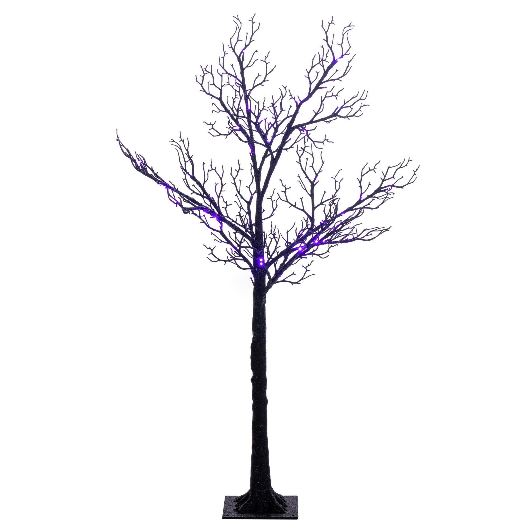 Amazon.com: Vickerman 4' Black Twig Tree with 48 Purple/Orange LED